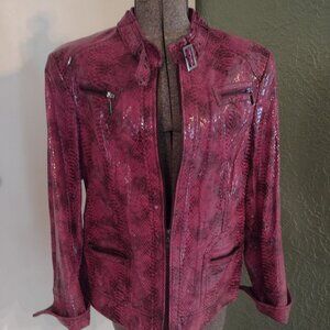 Pink/purple Pamala McCoy Leather Jacket